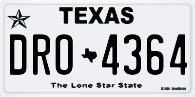 TX license plate DRO4364