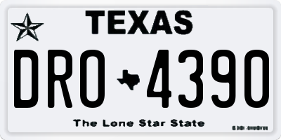 TX license plate DRO4390