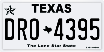 TX license plate DRO4395