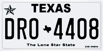 TX license plate DRO4408