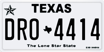 TX license plate DRO4414