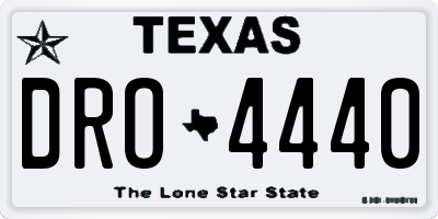 TX license plate DRO4440