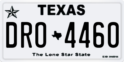 TX license plate DRO4460