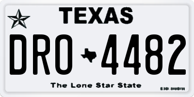 TX license plate DRO4482