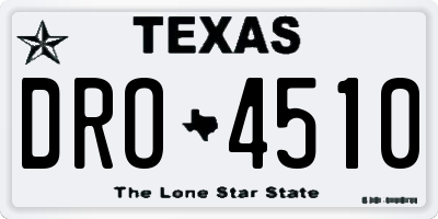 TX license plate DRO4510