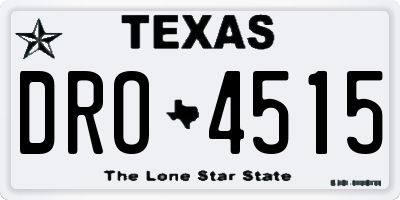TX license plate DRO4515