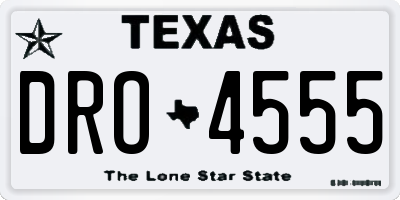 TX license plate DRO4555