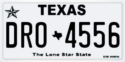 TX license plate DRO4556