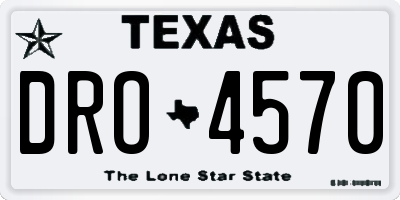 TX license plate DRO4570