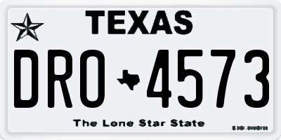 TX license plate DRO4573
