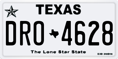 TX license plate DRO4628