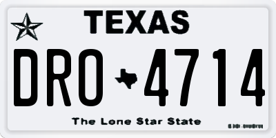 TX license plate DRO4714