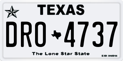TX license plate DRO4737