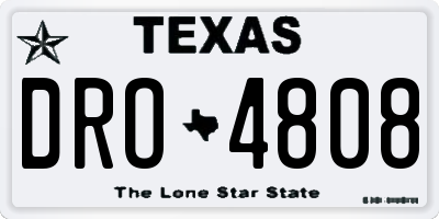 TX license plate DRO4808