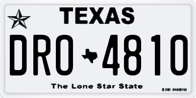 TX license plate DRO4810