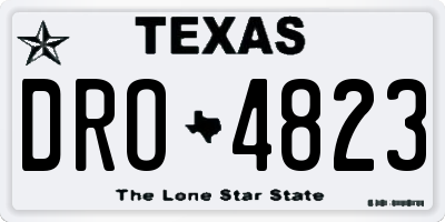 TX license plate DRO4823