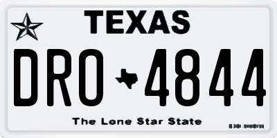 TX license plate DRO4844