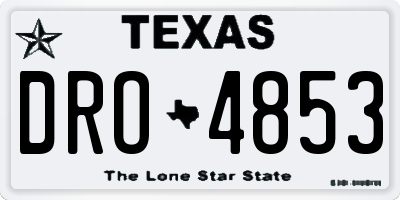 TX license plate DRO4853