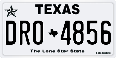 TX license plate DRO4856