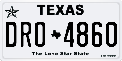TX license plate DRO4860