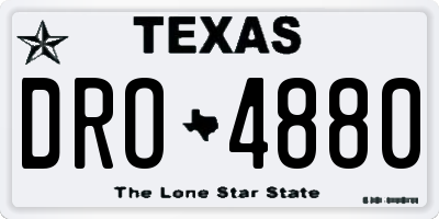 TX license plate DRO4880