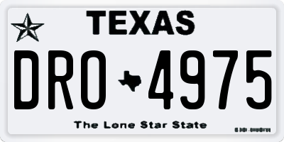 TX license plate DRO4975