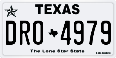 TX license plate DRO4979