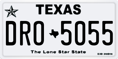 TX license plate DRO5055
