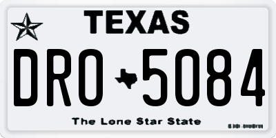 TX license plate DRO5084