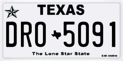 TX license plate DRO5091