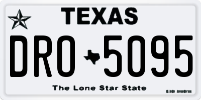 TX license plate DRO5095