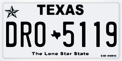 TX license plate DRO5119