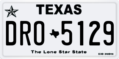 TX license plate DRO5129