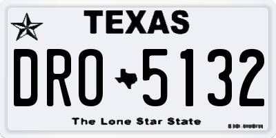 TX license plate DRO5132