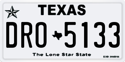 TX license plate DRO5133