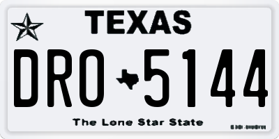 TX license plate DRO5144