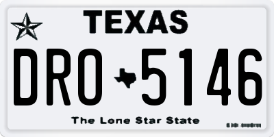 TX license plate DRO5146