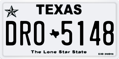 TX license plate DRO5148