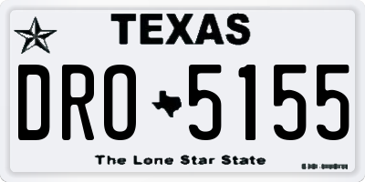 TX license plate DRO5155