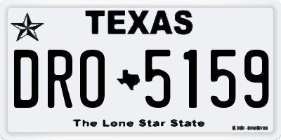 TX license plate DRO5159