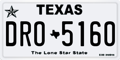 TX license plate DRO5160