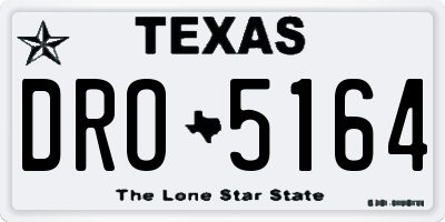 TX license plate DRO5164