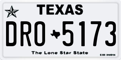 TX license plate DRO5173