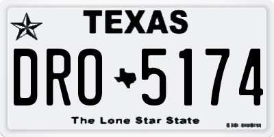 TX license plate DRO5174