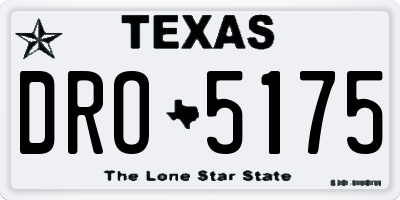 TX license plate DRO5175