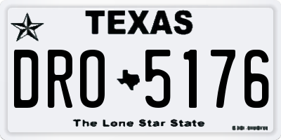 TX license plate DRO5176