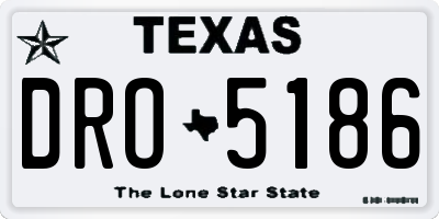 TX license plate DRO5186