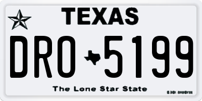 TX license plate DRO5199