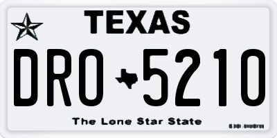 TX license plate DRO5210