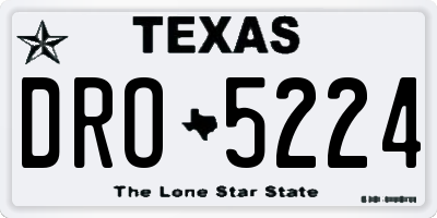 TX license plate DRO5224
